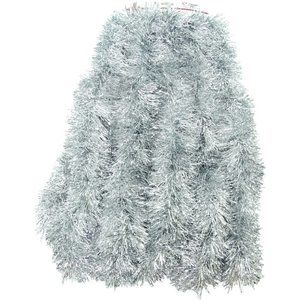 Silver Tinsel Garland 25 ft, Perfect for Christmas